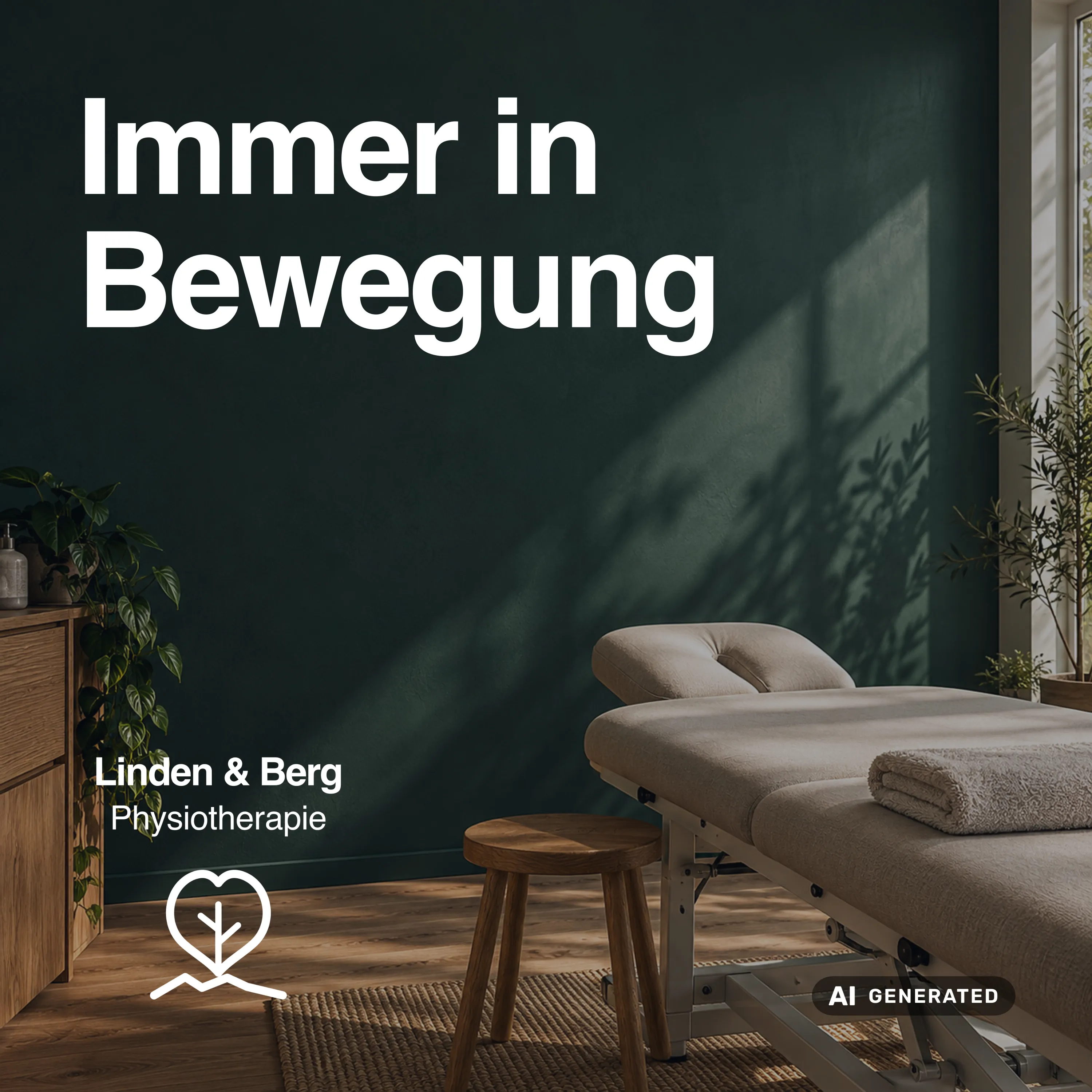 Immer in Bewegung – Podcastcover von Linden & Berg Physiotherapie