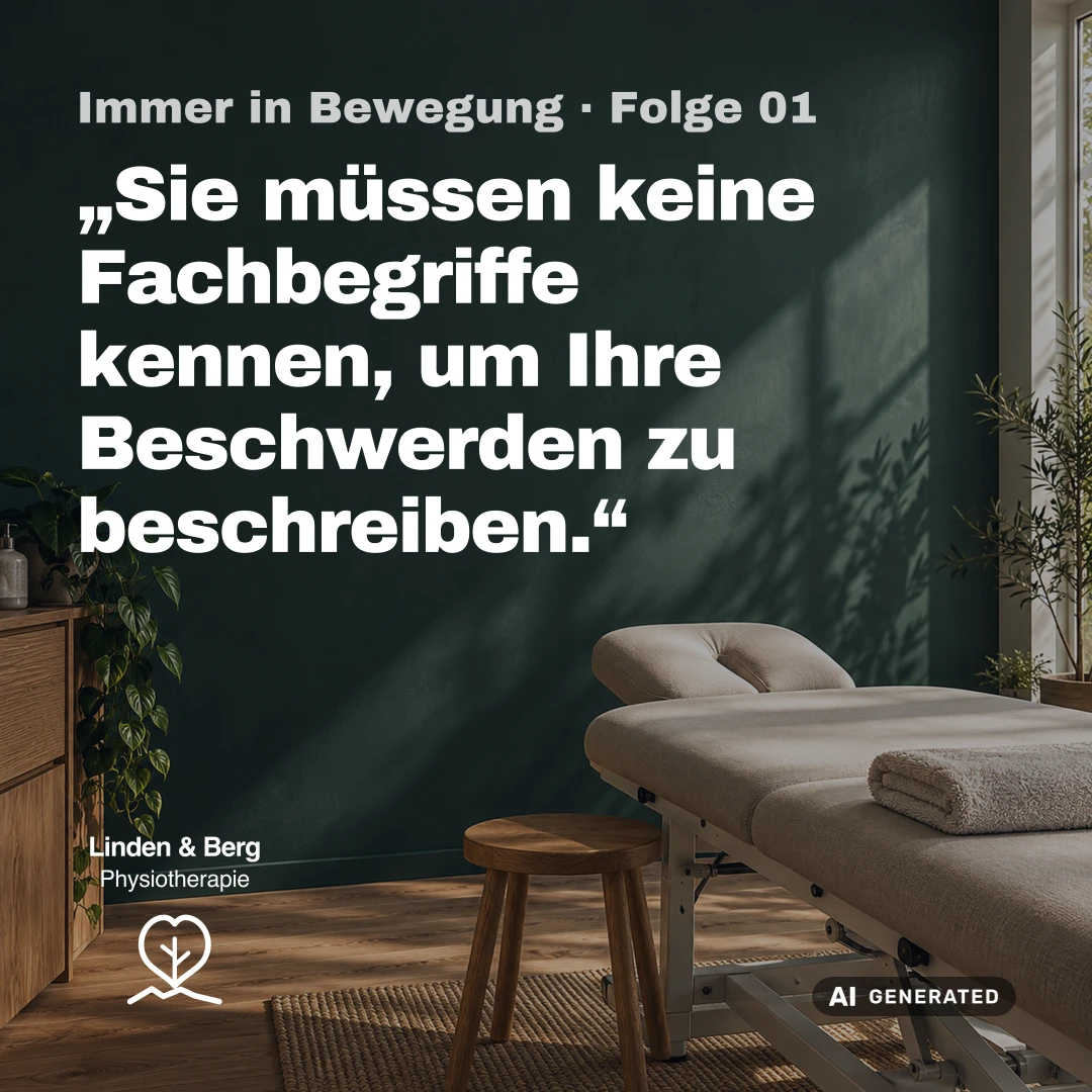Sie müssen keine Fachbegriffe kennen, um Ihre Beschwerden zu beschreiben.